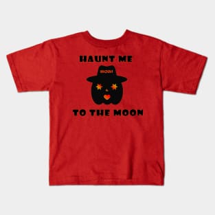 Grumpy Pumpky - Haunt Me to the Moon Kids T-Shirt